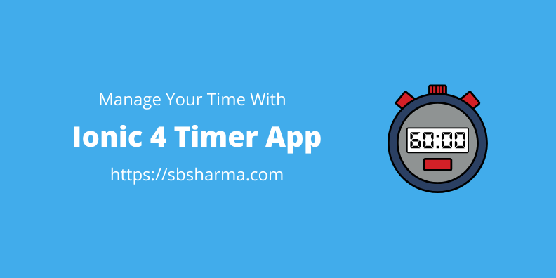 Ionic 4 Timer app
