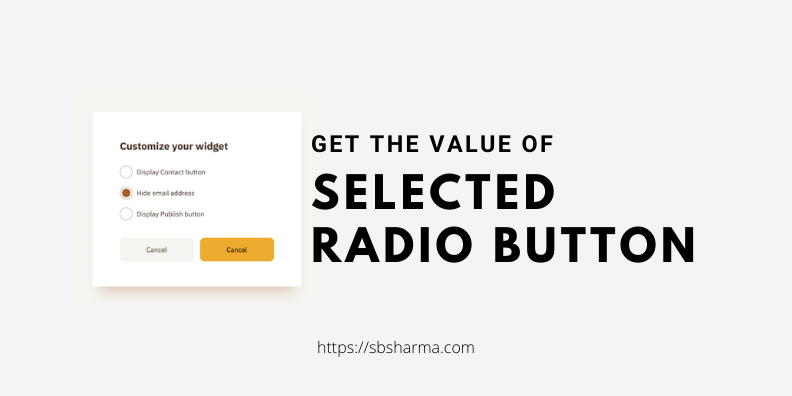 selected radio button