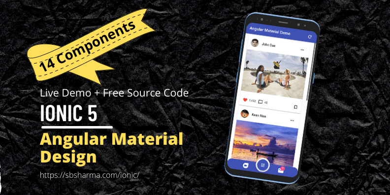 angular material design with ionic 5