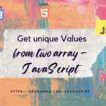 get unique value from two array javascript