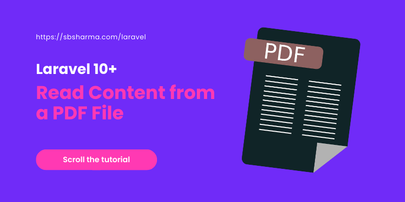 How to read pdf content in laravel